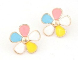 Multicolor Petal Stud Earrings